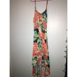Floral high low dress